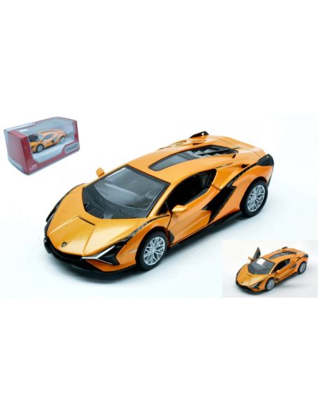 KINSMART KT5431WO LAMBORGHINI SIAN ORANGE BOX cm 12 Modellino