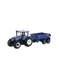 BRITAINS LC43268 NEW HOLLAND T6 + NC TILT DUMPER TRAILER...