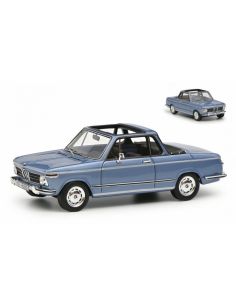 SCHUCO SH09181 BMW 2002 CABRIO BLUE 1:43 Modellino