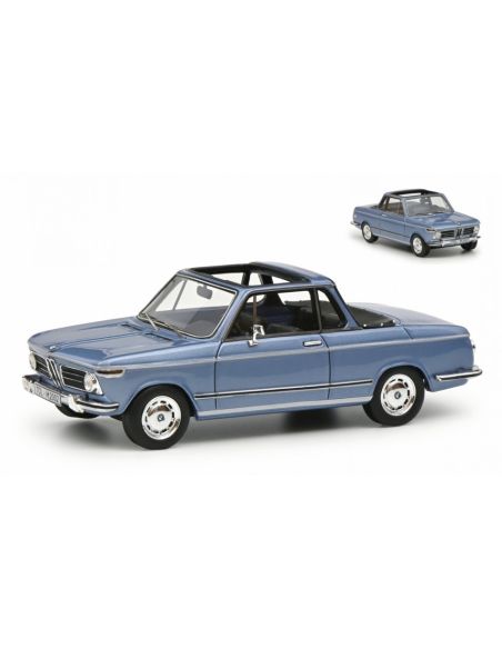 SCHUCO SH09181 BMW 2002 CABRIO BLUE 1:43 Modellino