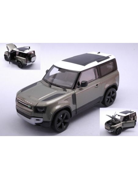 WELLY WE24110GR LAND ROVER DEFENDER METALLIC LIGHT GREEN 1:24 Modellino