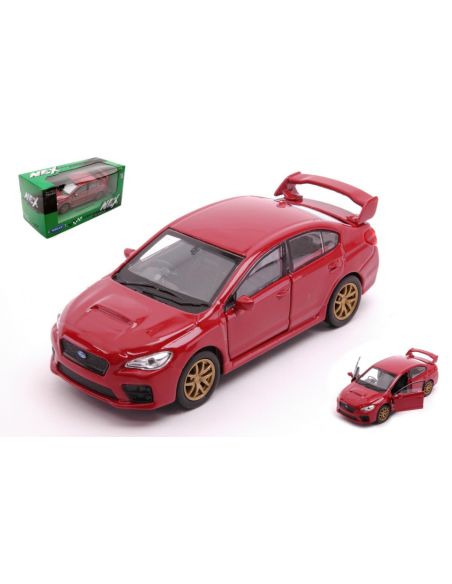 WELLY WE39169T SUBARU IMPREZA WRX STi AMARANT RED SCALA 1:34-39 cm 11 Modellino