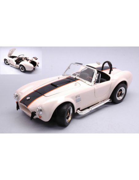 LUCKY DIE CAST LDC92058CR SHELBY COBRA 427 S/C 1964 CREAM W/BLACK STRIPES 1:18 Modellino