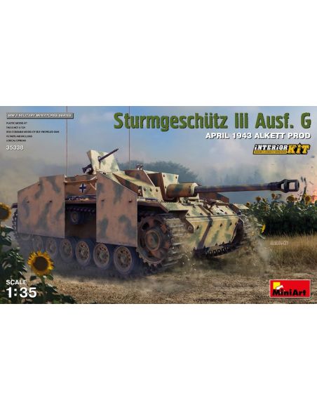 MINIART MIN35338 STURMGESCHUTZ III AUSF.G APRIL 1943 KIT 1:35 Modellino