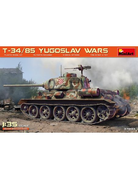 MINIART MIN37093 T-34/85 YUGOSLAV WARS KIT 1:35 Modellino