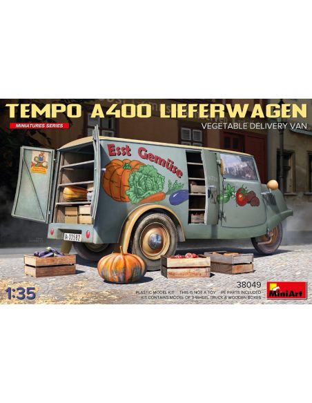 MINIART MIN38049 TEMPO A400 LIEFERWAGEN VEGETABLE DELIVERY VAN KIT 1:35 Modellino