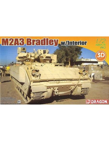 DRAGON D7610 M2A3 BRADLEY W/INTERIOR KIT 1:72 Modellino