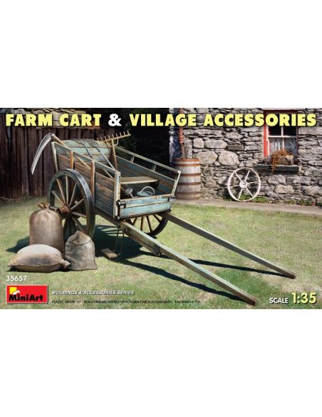 MINIART MIN35657 FARM CART & VILLAGE ACCESSOIRES KIT 1:35 Modellino