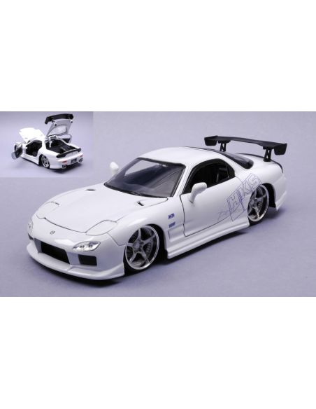 JADA TOYS JADA03065 MAZDA RX-7 FAST AND FURIOUS 1993 WHITE 1:24 Modellino