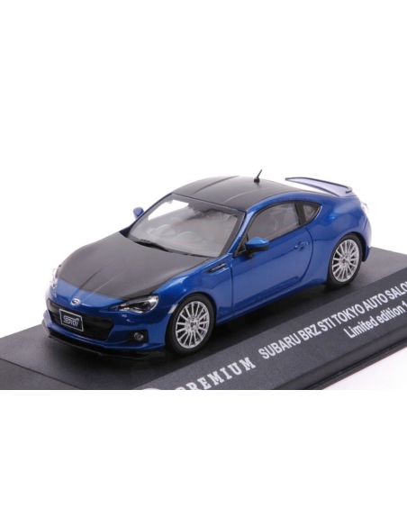 TRIPLE 9 T9P-10022 SUBARU BRZ STI TOKYO AUTOSALON 2012 BLUE WITH CARBON BONNET 1:43 Modellino