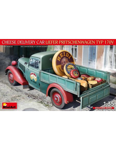 MINIART MIN38046 CHEESE DELIVERY CAR LIEFER PRITSCHENWAGEN TYP 170V KIT 1:35 Modellino