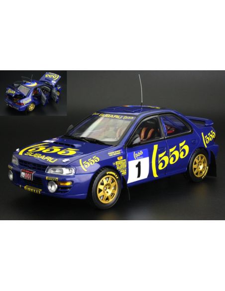 SUNSTAR SS5525 SUBARU IMPREZA 555 N.1 WINNER HONG KONG 1994 BOUME/SIRCOMBE 1:18 Modellino