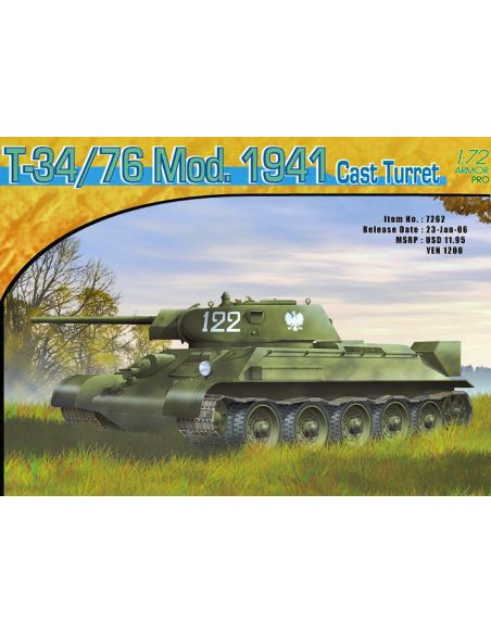 DRAGON D7262 T 34/76 MOD.1941 CAST TURRET KIT 1:72 Modellino