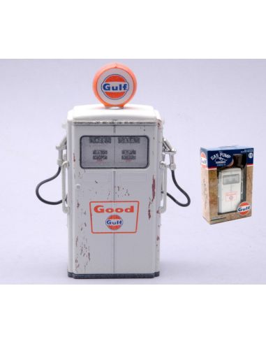 GREENLIGHT GREEN14130C GAS PUMP TOKHEIM 350 TWIN GOOD GULF OIL VINTAGE GAS PUMPS 1954 1:18 Modellino