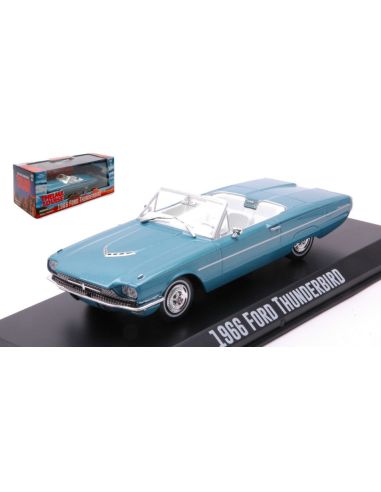 GREENLIGHT GREEN86617 FORD THUNDERBIRD CONVERTIBLE THELMA & LOUISE 1991 1966 BLUE/WHITE 1:43 Modellino