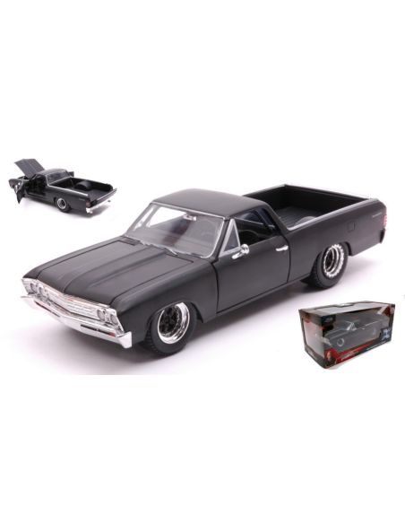 JADA TOYS JADA34413 CHEVROLET EL CAMINO(F10) FAST & FURIOUS 1967 MATT BLACK 1:24 Modellino