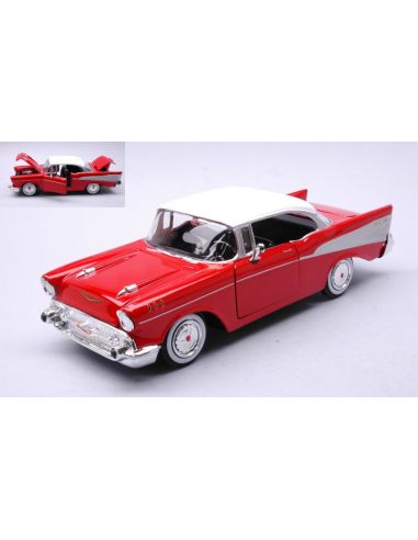 MOTORMAX MTM73228R CHEVROLET BEL AIR 1957 RED 1:24 Modellino