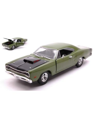 MOTORMAX MTM73315GN DODGE CORONET SUPER BEE 1969 GREEN 1:24 Modellino