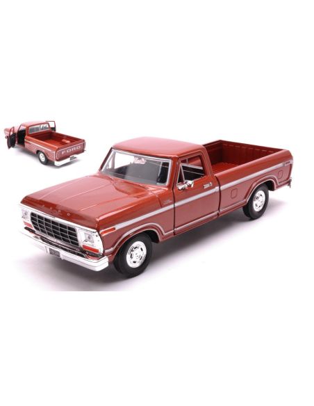 MOTORMAX MTM79346BN FORD F-150 PICK-UP CUSTOM 1979 BROWN METALLIC 1:24 Modellino