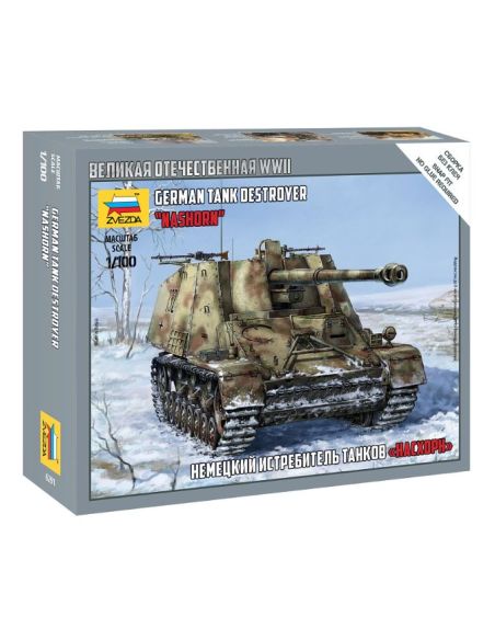 ZVEZDA Z6291 GERMAN TANK DESTROYER NASHOM KIT 1:100 Modellino