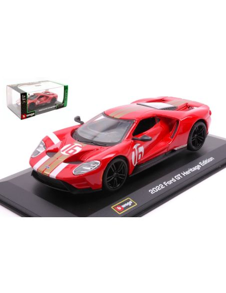 BBURAGO BU41166R FORD GT HERITAGE EDITION N.16 2022 1:32 Modellino