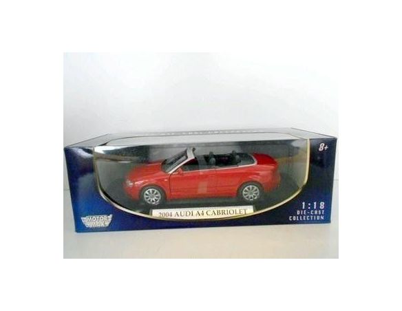 Motor Max 73148 AUDI A4 CABRIO 2004 RED 1/18 Modellino