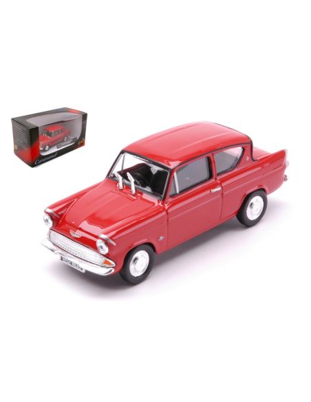 CARARAMA CACR040 FORD ANGLIA MKI RED 1:43 Modellino