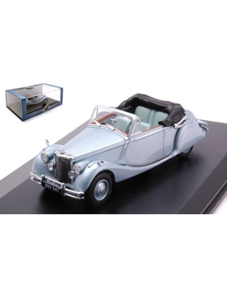 OXFORD OXF43JAG5001 JAGUAR MKV DHC OPEN METALLIC LIGHT BLUE 1:43 Modellino