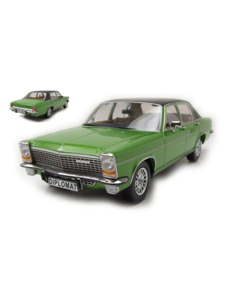 MODELCARGROUP MCG18337 OPEL DIPLOMAT B 1972 MET.GREEN/MATT BLACK 1:18 Modellino