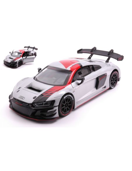 MOTORMAX MTM73788 AUDI R8 LMS GT3 SILVER/RED 1:24 Modellino