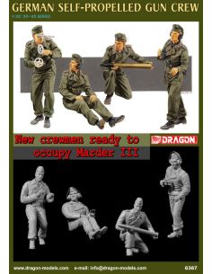DRAGON D6367 GERMAN SELF PROP.GUN CREW KIT 1:35 Modellino