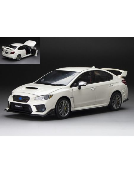 SUNSTAR SS5556 SUBARU WRX CHALLENGE PACKAGE 2018 CRYSTAL WHITE PEARL 1:18 Modellino