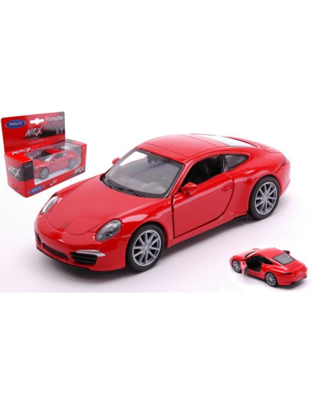 WELLY WE43661R PORSCHE 911 (991) CARRERA S RED cm 11 Modellino