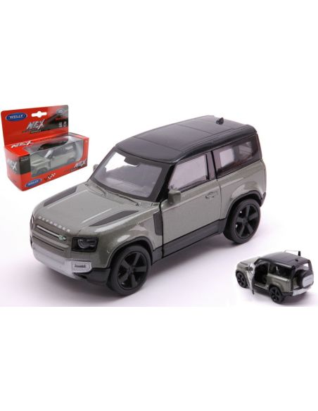 WELLY WE43801W LAND ROVER DEFENDER METALLIC GREEN W/BLACK ROOF cm11 Modellino