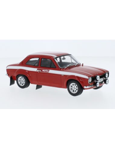 WHITEBOX WB124199 FORD ESCORT MK I RS MEXICO 1970 RED/WHITE 1:24 Modellino
