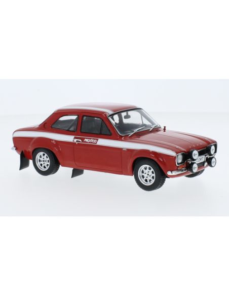 WHITEBOX WB124199 FORD ESCORT MK I RS MEXICO 1970 RED/WHITE 1:24 Modellino