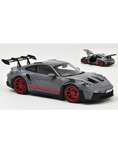 NOREV NV187350 PORSCHE 911 GT3 RS 2022 ARCTIC GREY & PYRO RED 1:18 Modellino