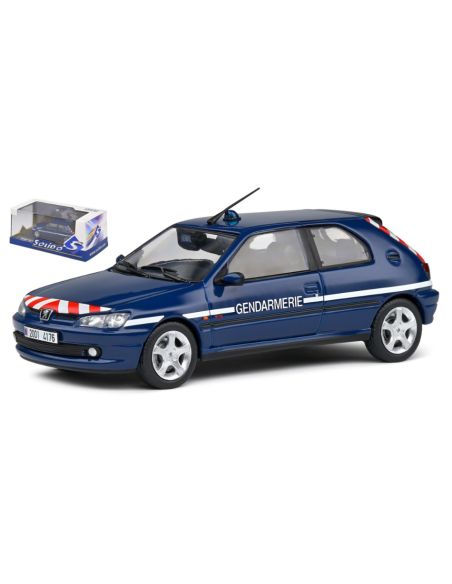 SOLIDO SL4311407 PEUGEOT 306 S16 GENDARMERIE 1998 BLUE 1:43 Modellino