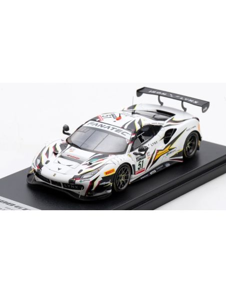 LOOKSMART LSRC151 FERRARI 488 GT3 N.51 IRON LYNX 9th 24H SPA 2022 MOLINA/CALADO/NIELS.1:43 Modellino