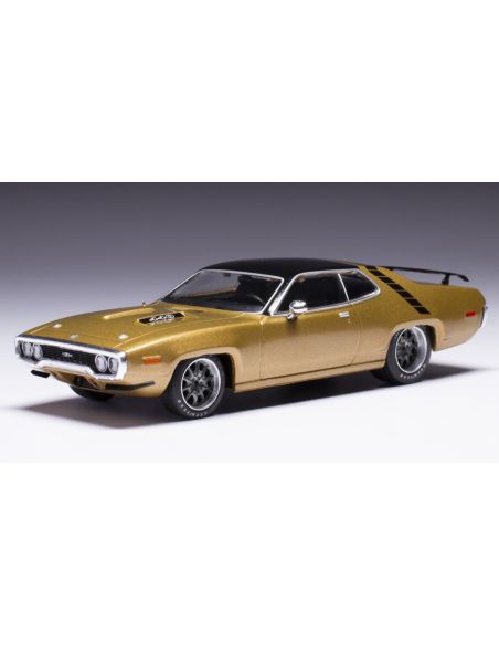IXO MODEL CLC529 PLYMOUTH GTX RUNNER 1971 MET.GOLD 1:43 Modellino