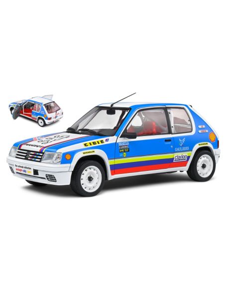 SOLIDO SL1801716 PEUGEOT 205 1.9 RALLY SCHWAB COLLECTION 1990 1:18 Modellino