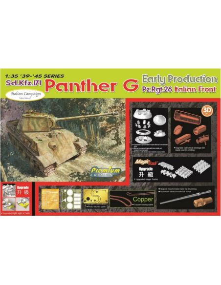 DRAGON D6622 SD.KFZ.171 PANTHER G EARLY PROD.Pz.Rgt.26 ITALIAN FRONT KIT 1:35 Modellino