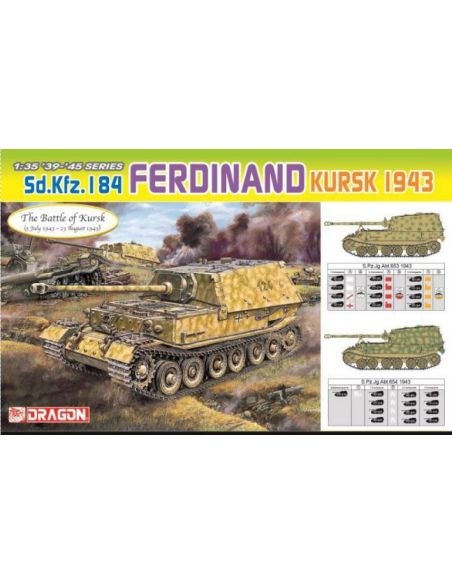 DRAGON D6726 SD.KFZ.184 FERDINAND KURSK 1943 KIT 1:35 Modellino