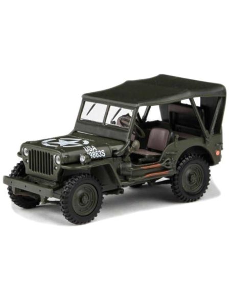 CARARAMA CA91850 JEEP WILLY'S 4X4 SOFT TOP GREEN 1:43 Modellino