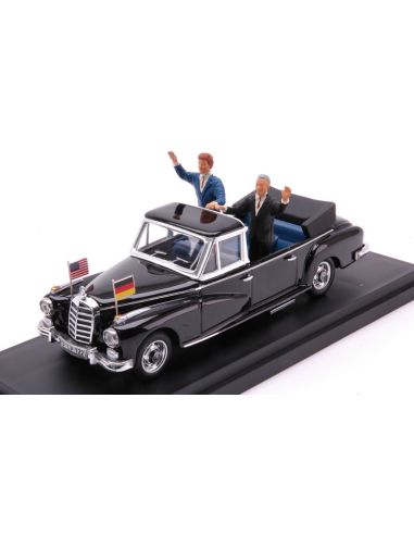 RIO RI4264-2P MERCEDES 300 D LANDAULET 1963 ADENAUER-KENNEDY 1:43 Modellino