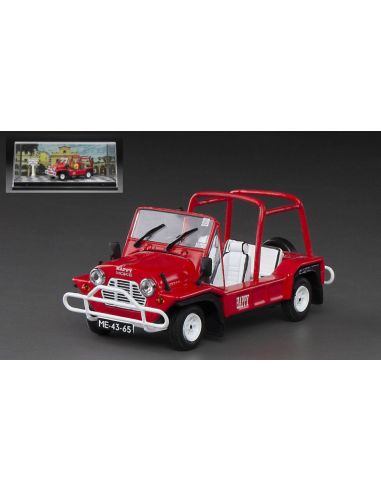 VITESSE VE21153 AUSTIN MINI MOKE 1968 RED W/2 FIGURES 1:43 Modellino