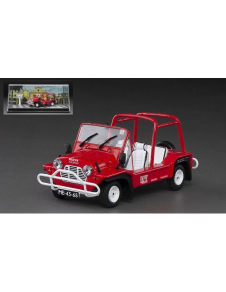 VITESSE VE21153 AUSTIN MINI MOKE 1968 RED W/2 FIGURES 1:43 Modellino