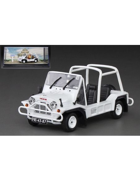 VITESSE VE21155 AUSTIN MINI MOKE 1968 WHITE W/2 FIGURES 1:43 Modellino