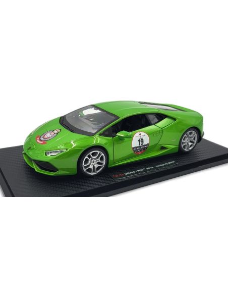 BBURAGO BU21092ZG LAMBORGHINI HURACAN ZOUTE GRAND PRIX 2019 GREEN W/SHOWCASE 1:24 Modellino