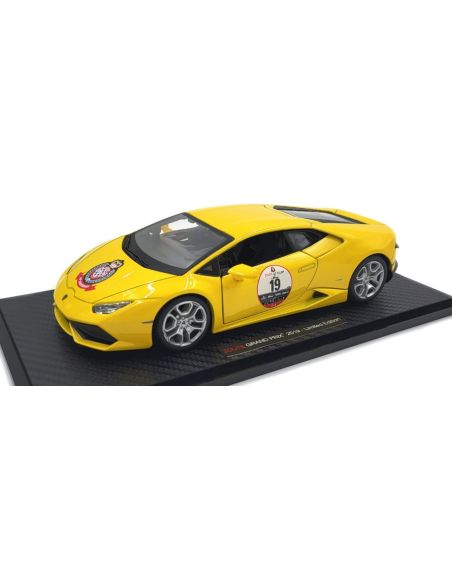 BBURAGO BU21092ZY LAMBORGHINI HURACAN ZOUTE GRAND PRIX 2019 YELLOW W/SHOWCASE 1:24 Modellino